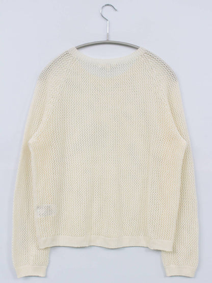 UNIQLO/ユニクロ/ニット/セーター/トップス/ホワイト/L