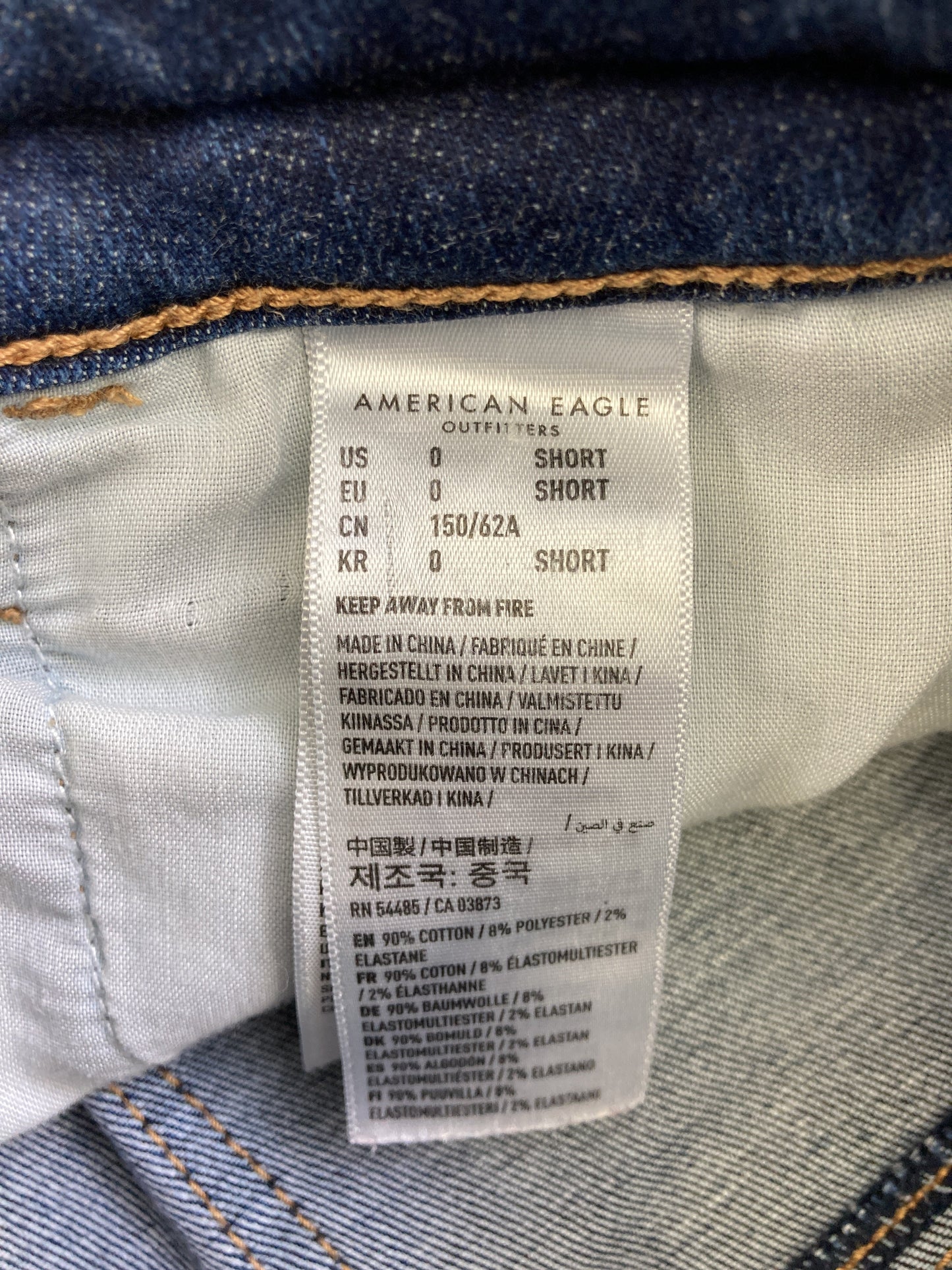 AMERICAN EAGLE/アメリカンイーグル/デニムパンツ/パンツ/ブルー/0 SHORT