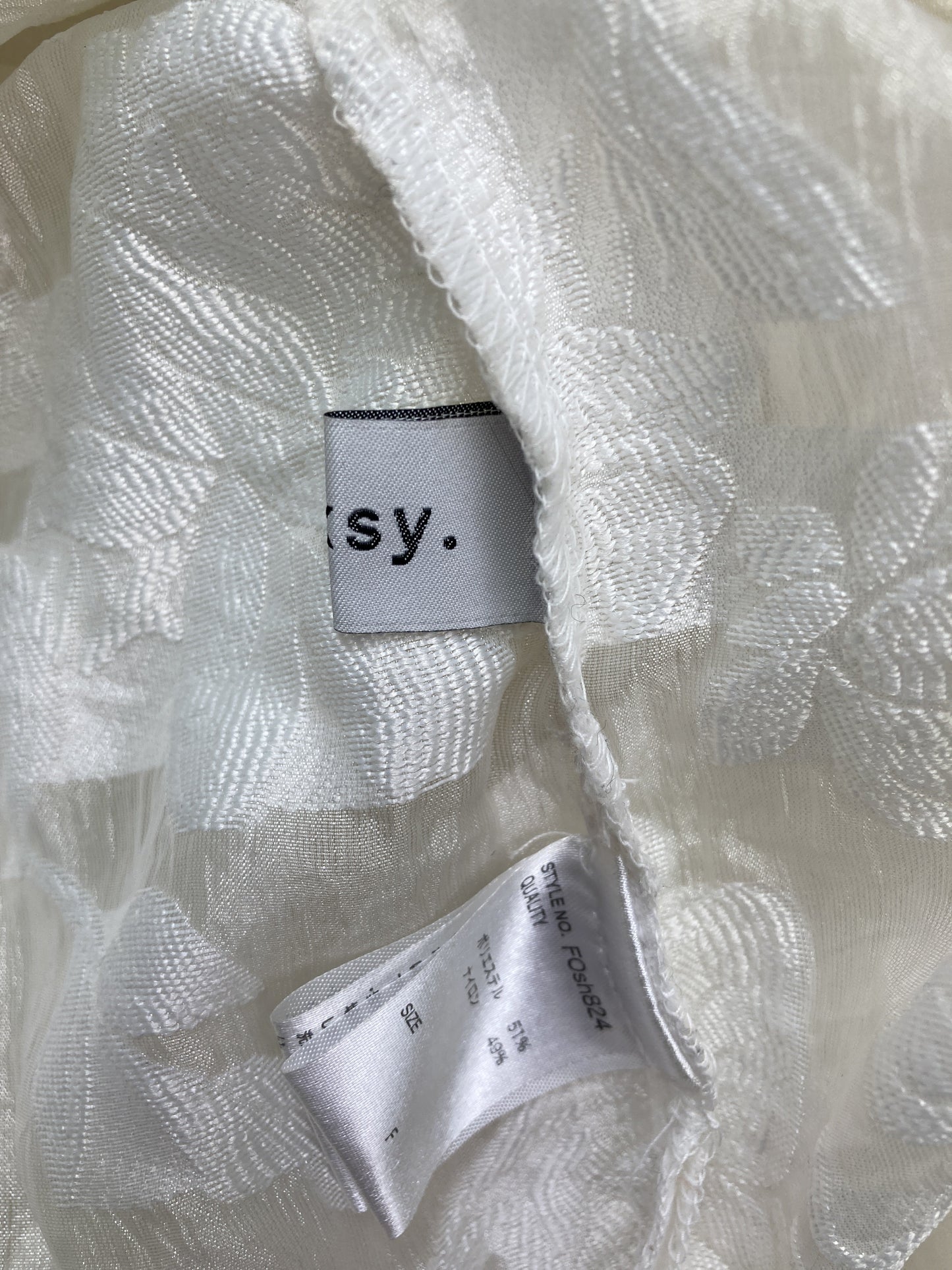 forksy./フォルクシー/シャツワンピース/ワンピース/ドレス/ホワイト/F