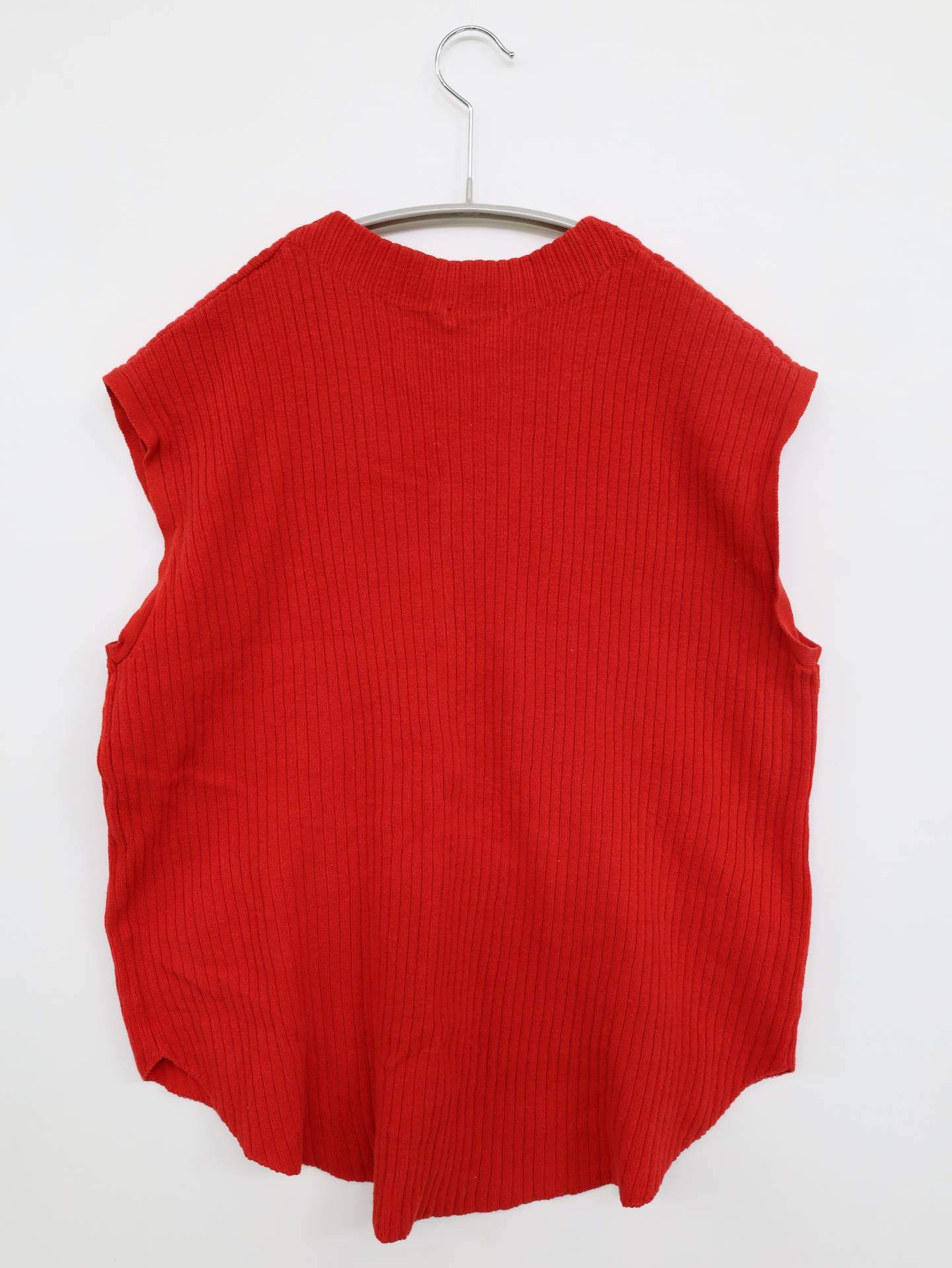 ITEMS/ノースリーブ/トップス/レッド/FREE
