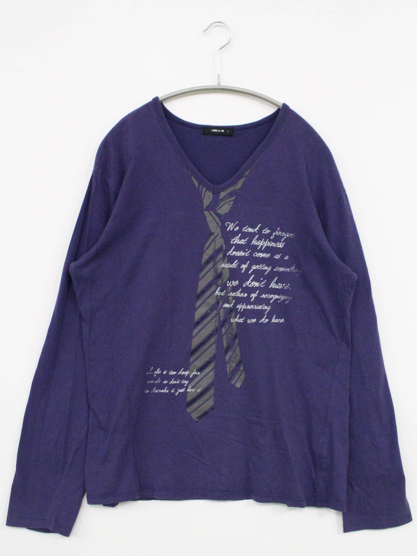 COMME CA ISM/コムサイズム/Tシャツ/カットソー/トップス/パープル/L