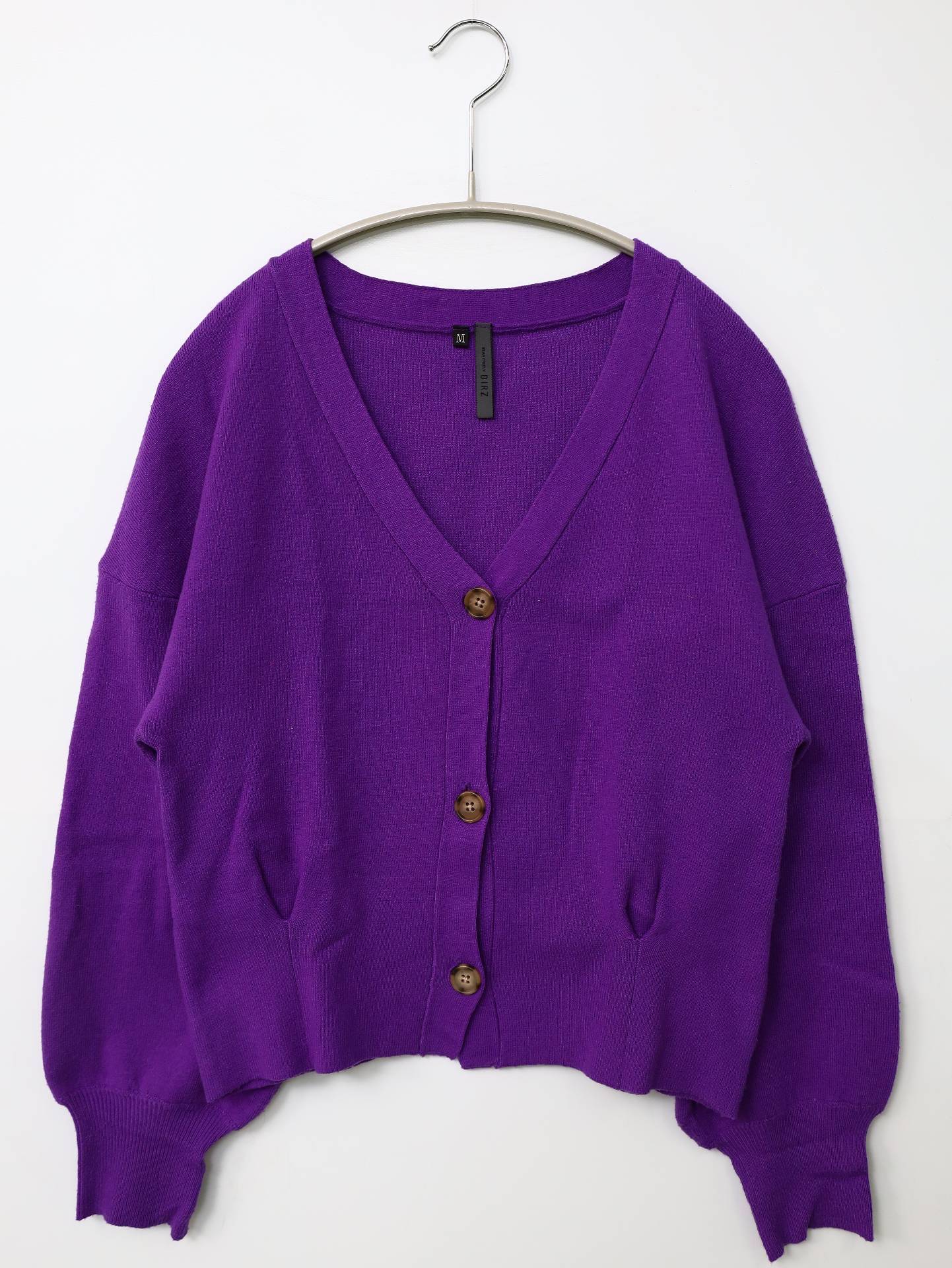 DIRZ/カーディガン/ボレロ/トップス/パープル/M