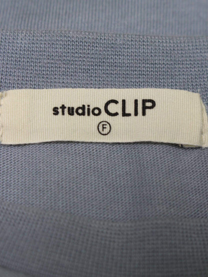 studio CLIP/Tシャツ/カットソー/トップス/スカイブルー/F