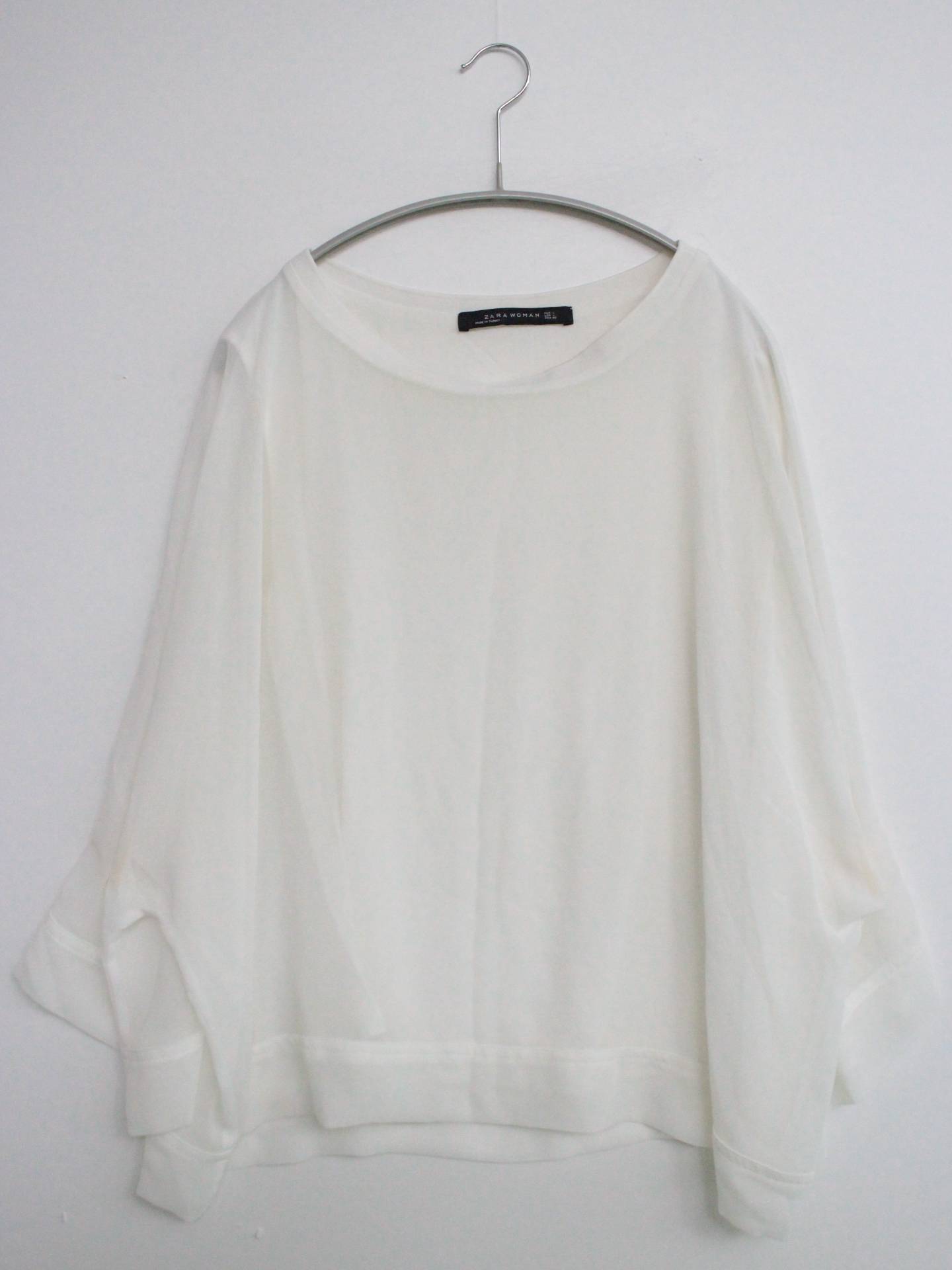ZARA/ザラ/シャツ/ブラウス/トップス/ホワイト/L