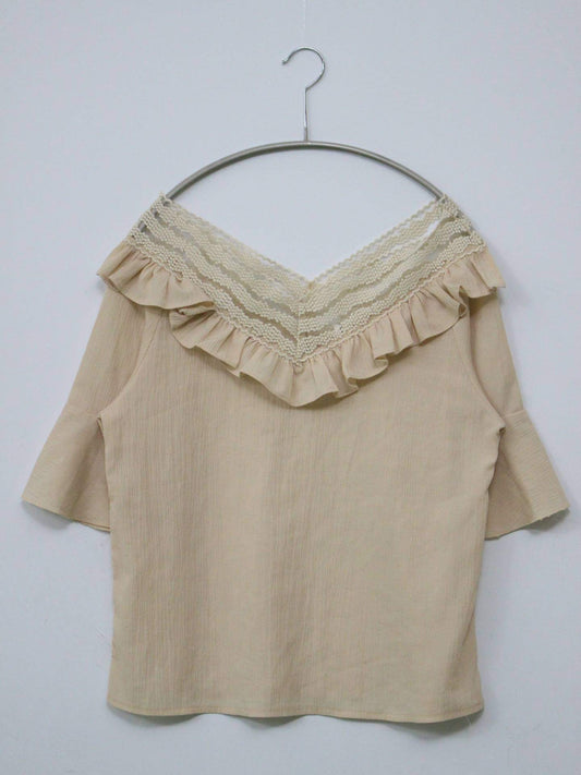 Tシャツ/カットソー/トップス/ベージュ