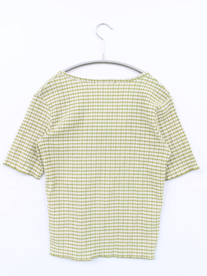 Tシャツ/カットソー/トップス/ライトグリーン