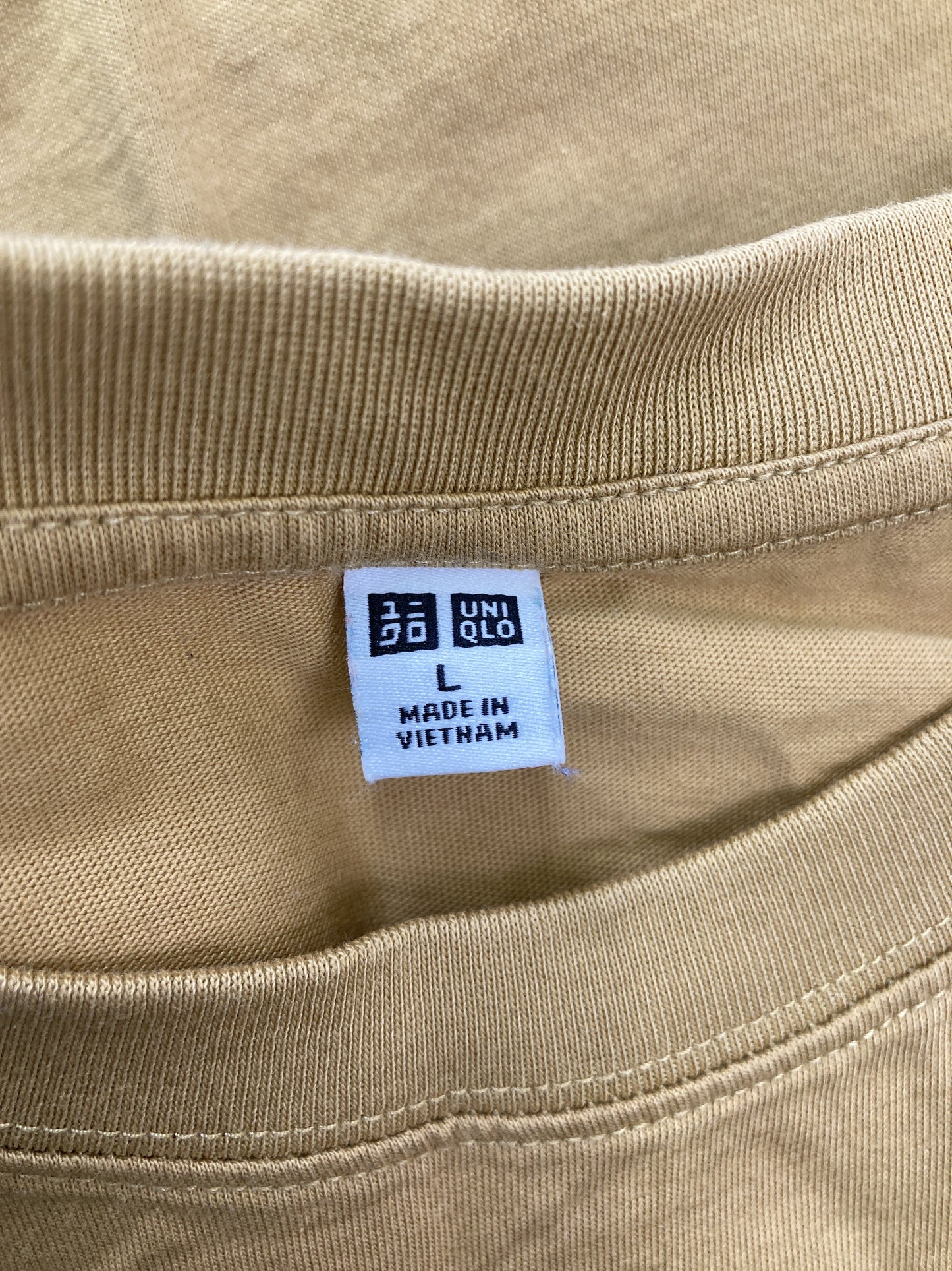 UNIQLO/ユニクロ/ノースリーブ/トップス/ベージュ/L