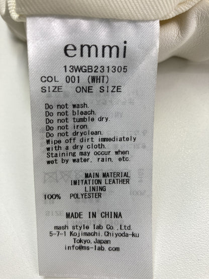emmi/ハンドバッグ/バッグ/ホワイト/ONE SIZE