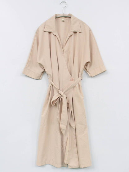 XIAYIJIAO/シャツワンピース/ワンピース/ドレス/ベージュ