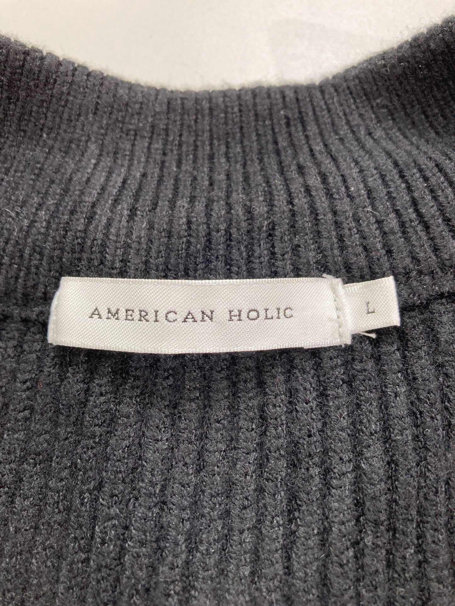 AMERICAN HOLIC/アメリカンホリック/ニット/セーター/トップス/ブラック/L
