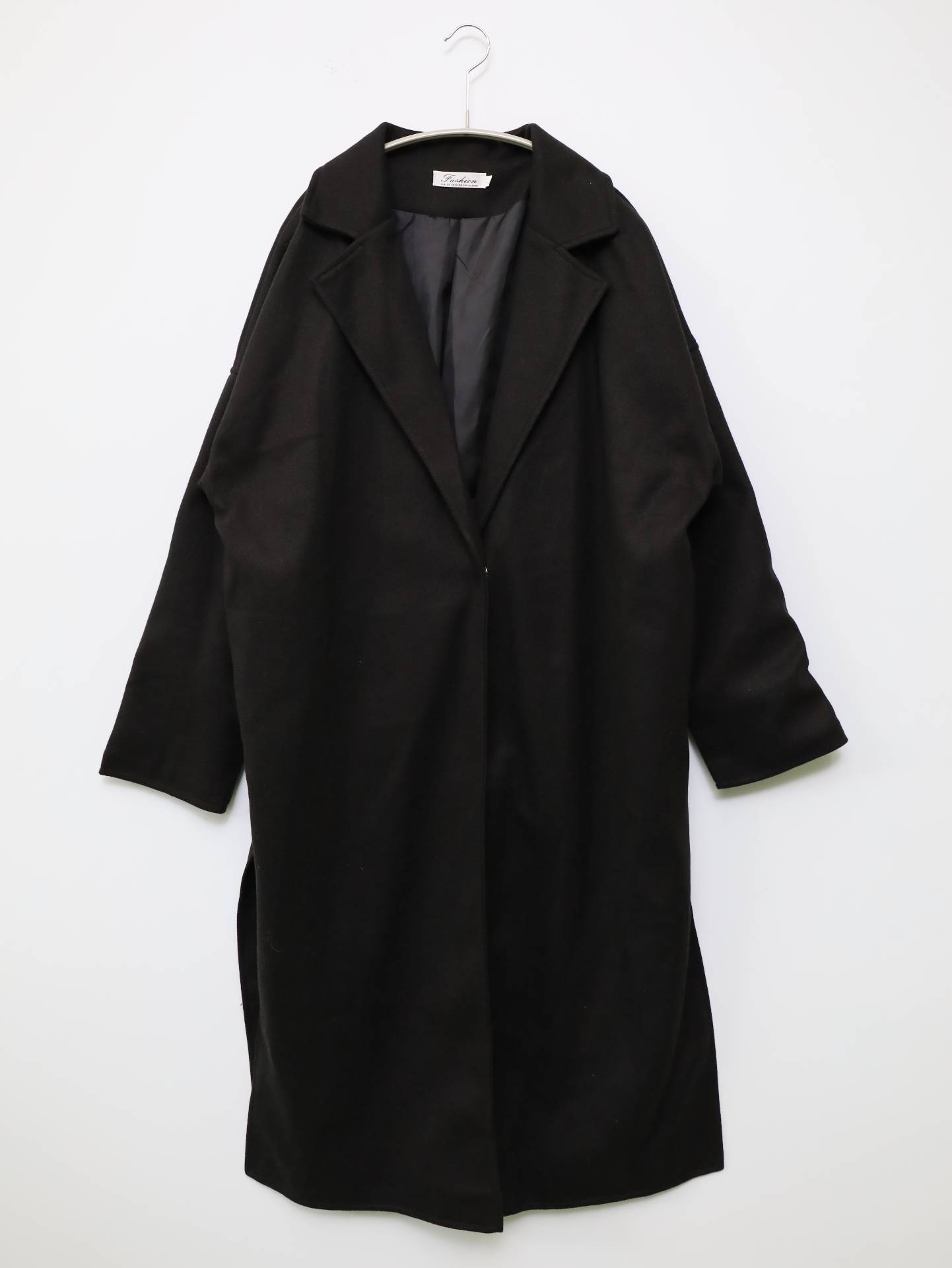 Fashion/ステンカラーコート/ジャケット/アウター/ブラック/L