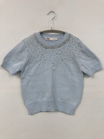 ZARA/ザラ/ニット/セーター/トップス/スカイブルー/S