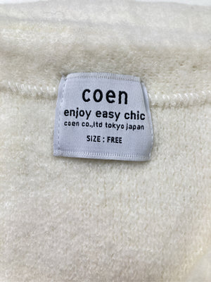 coen/コーエン/カーディガン/ボレロ/トップス/アイボリー/FREE