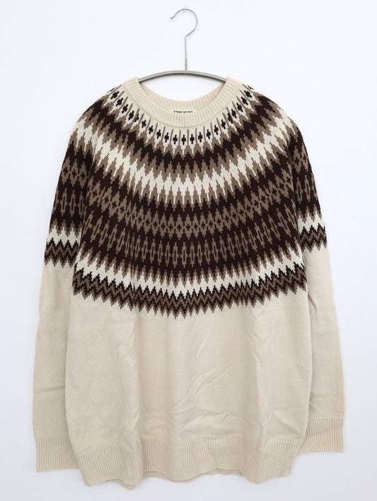 TIME FLIES/ニット/セーター/トップス/ベージュ/XL