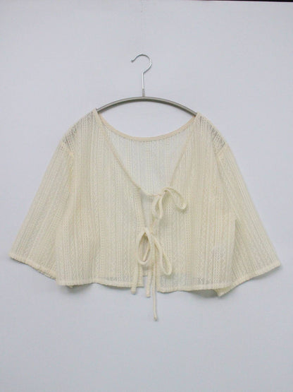 mystywomen/ミスティウーマン/カーディガン/ボレロ/トップス/アイボリー/F