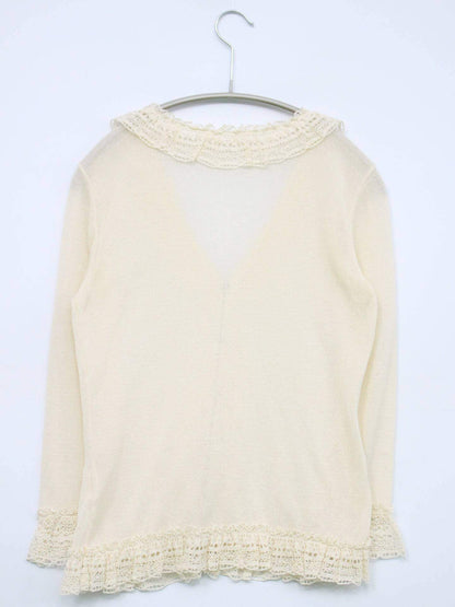 L `EST ROSE/カーディガン/ボレロ/トップス/アイボリー/M