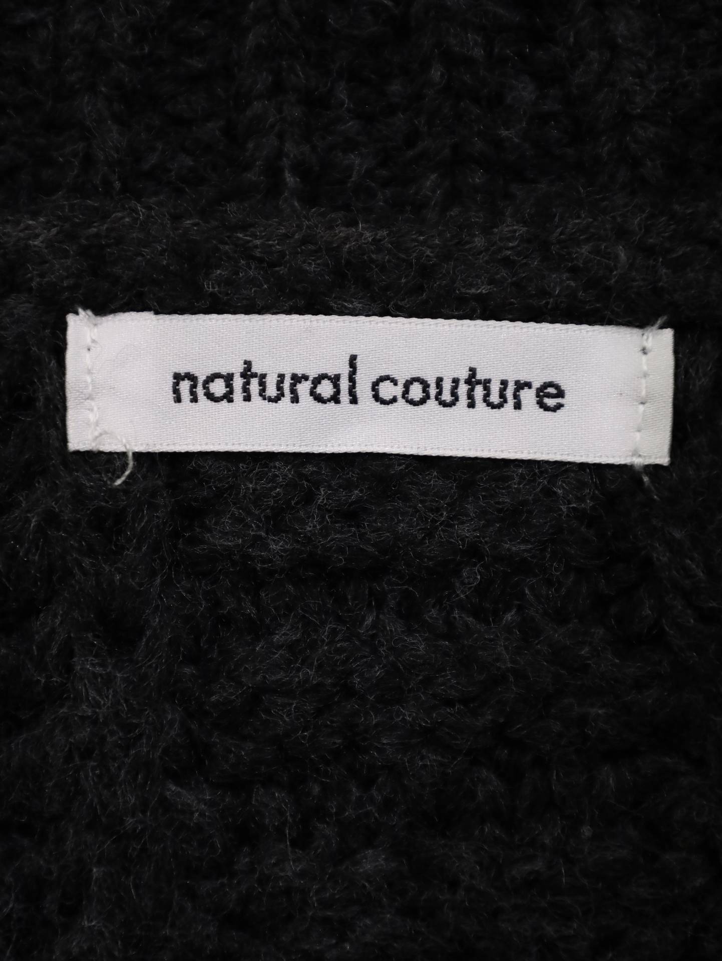 natural couture/ニット/セーター/トップス/ブラック/F