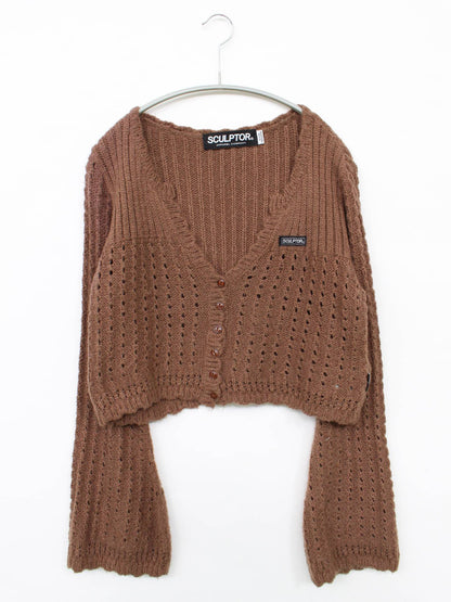 SCULPTOR/スカルプター/カーディガン/ボレロ/トップス/ブラウン/MEDIUM
