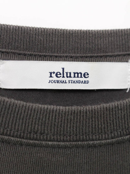relume/Tシャツ/カットソー/トップス/ブラック/F
