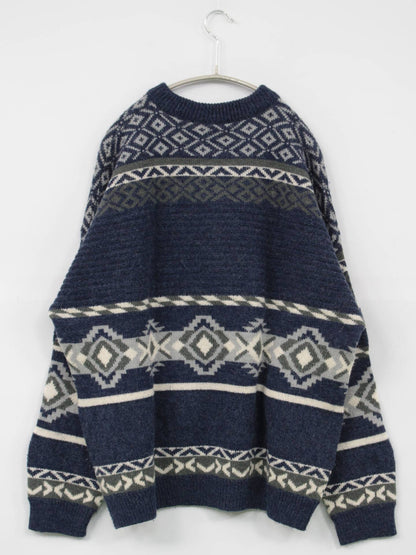 ニット/セーター/トップス/ネイビー/XL