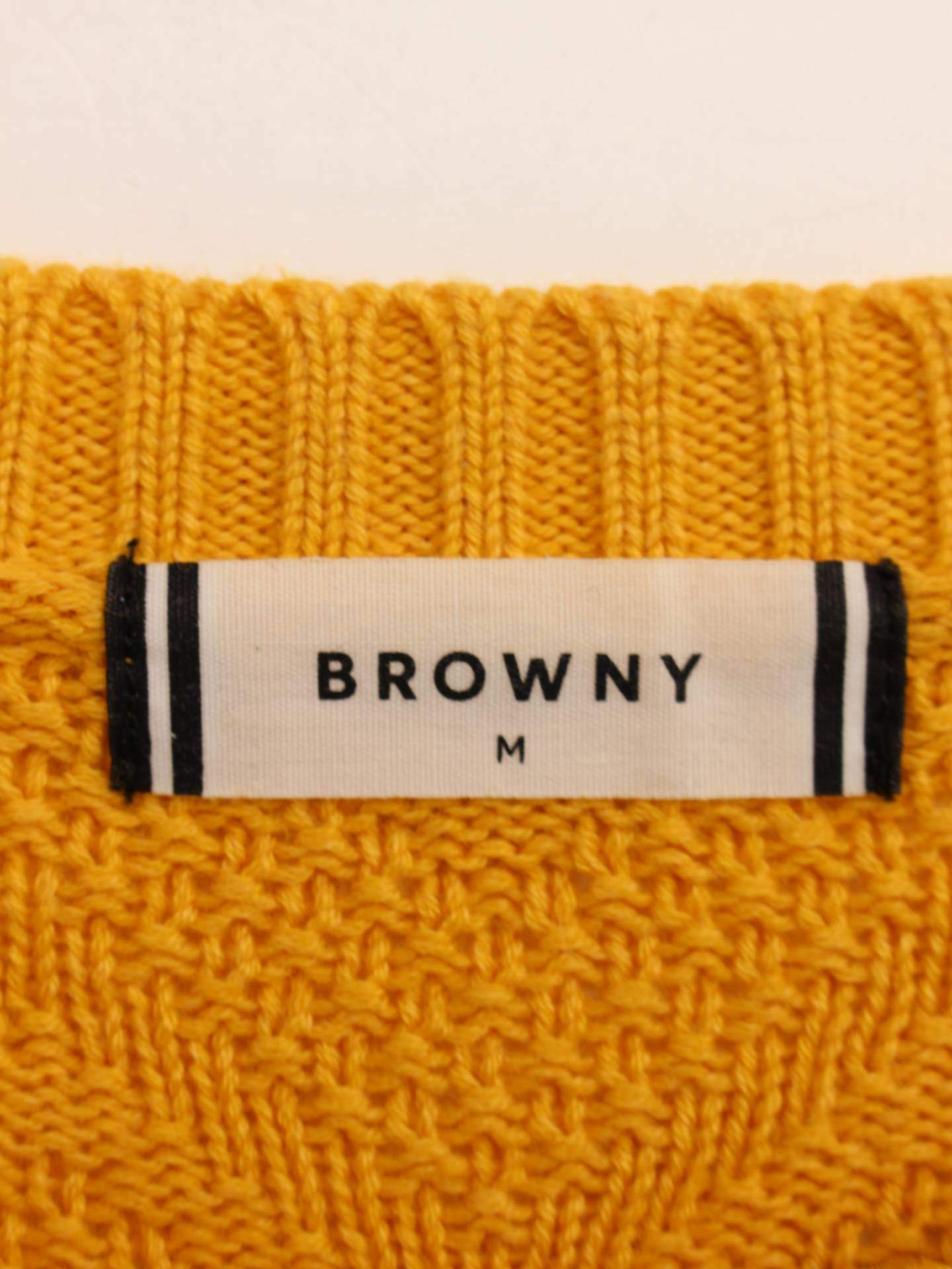BROWNY/ニット/セーター/トップス/イエロー/M
