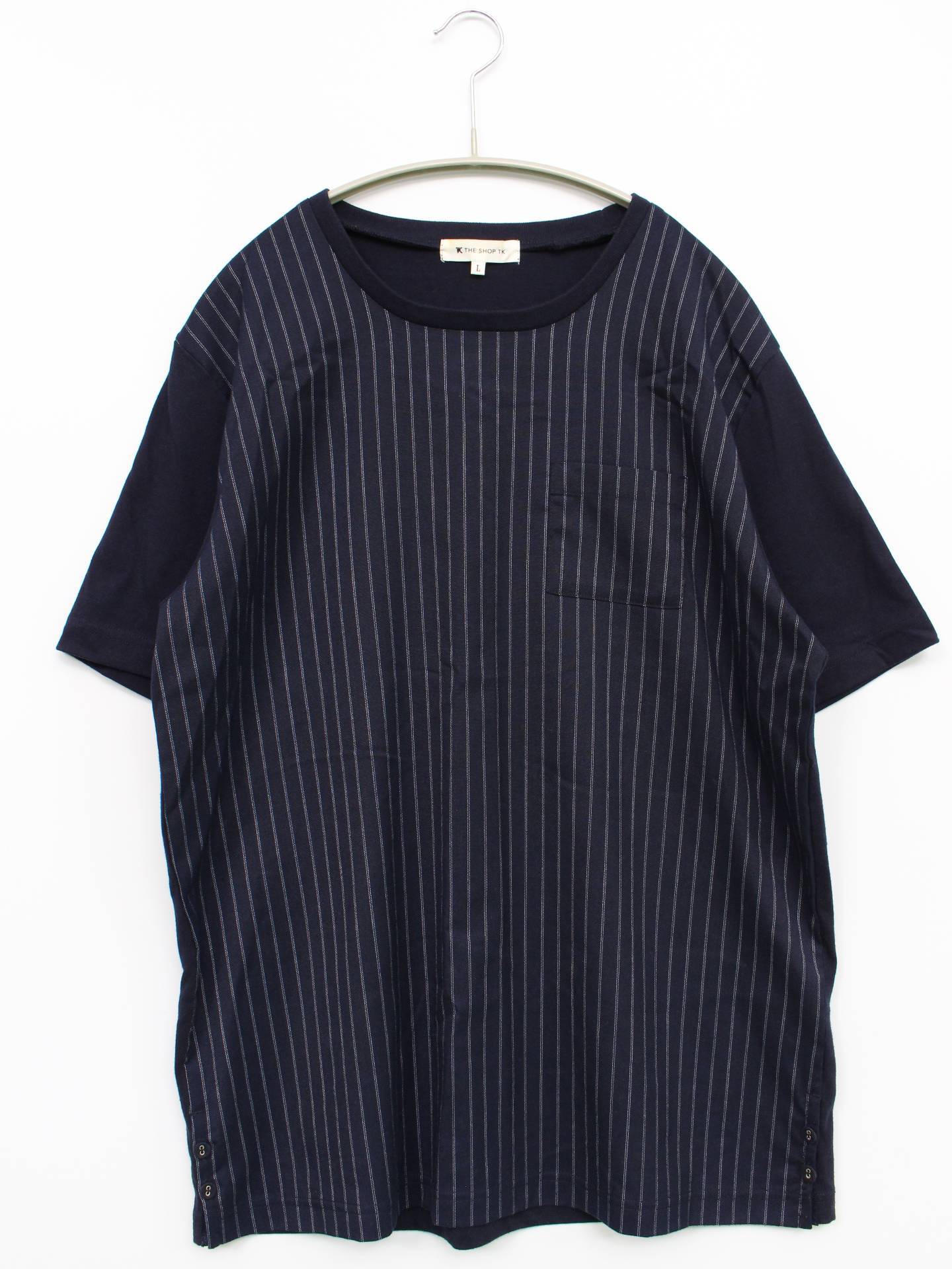 THE SHOP TK/Tシャツ/カットソー/トップス/ブラック/L