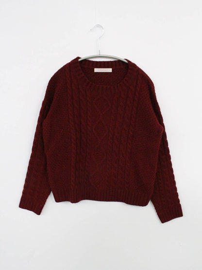 tricolour/ニット/セーター/トップス/レッド/F