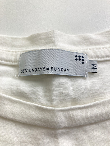 SEVENDAYS=SUNDAY/セブンデイズサンデイ/Tシャツ/カットソー/トップス/ホワイト/M