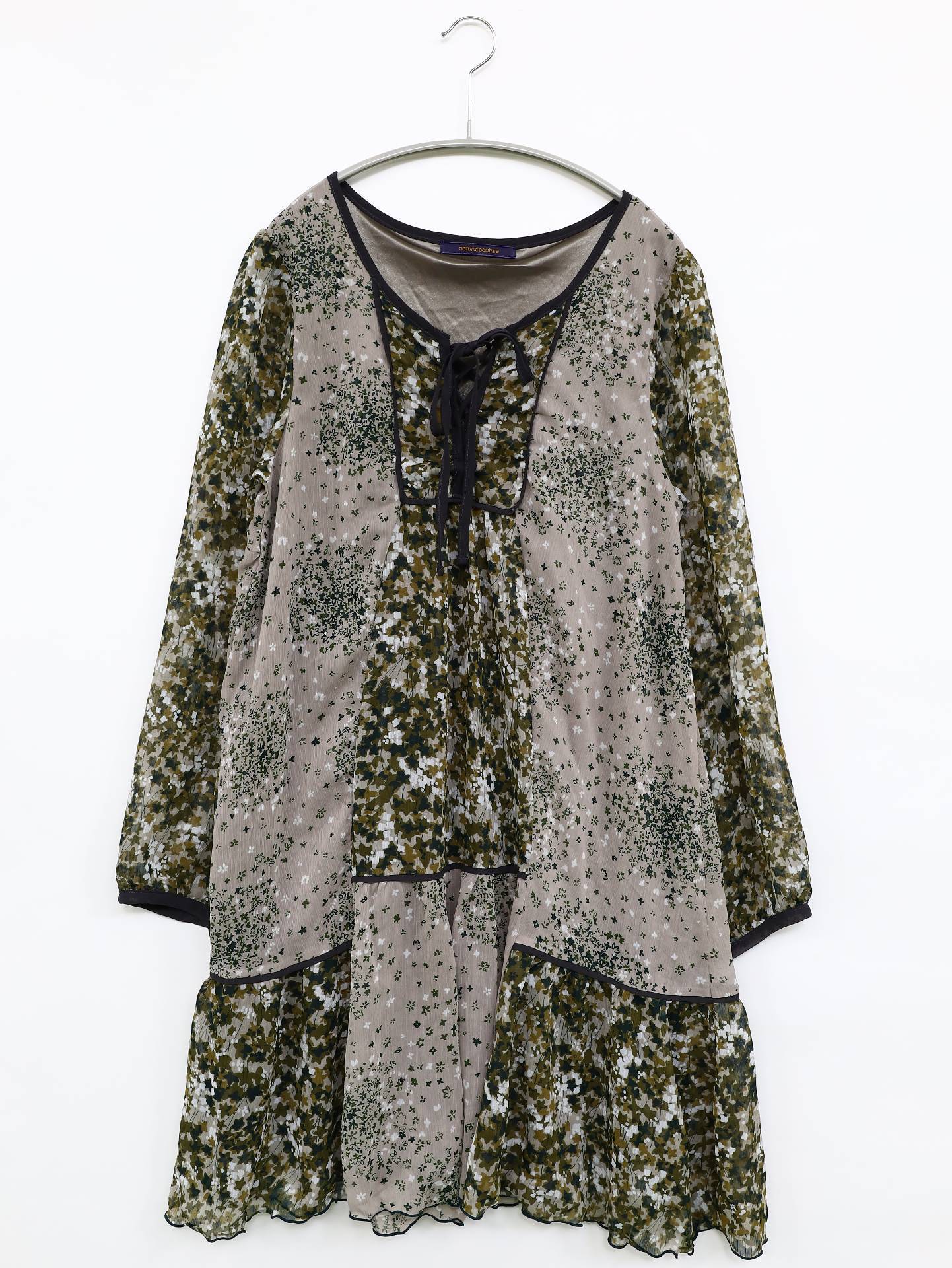 natural couture/チュニック/ワンピース/ドレス/グレー