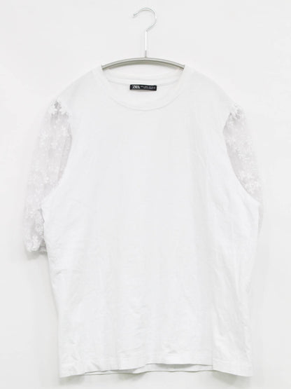 ZARA/ザラ/Tシャツ/カットソー/トップス/ホワイト/L