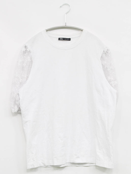 ZARA/ザラ/Tシャツ/カットソー/トップス/ホワイト/L