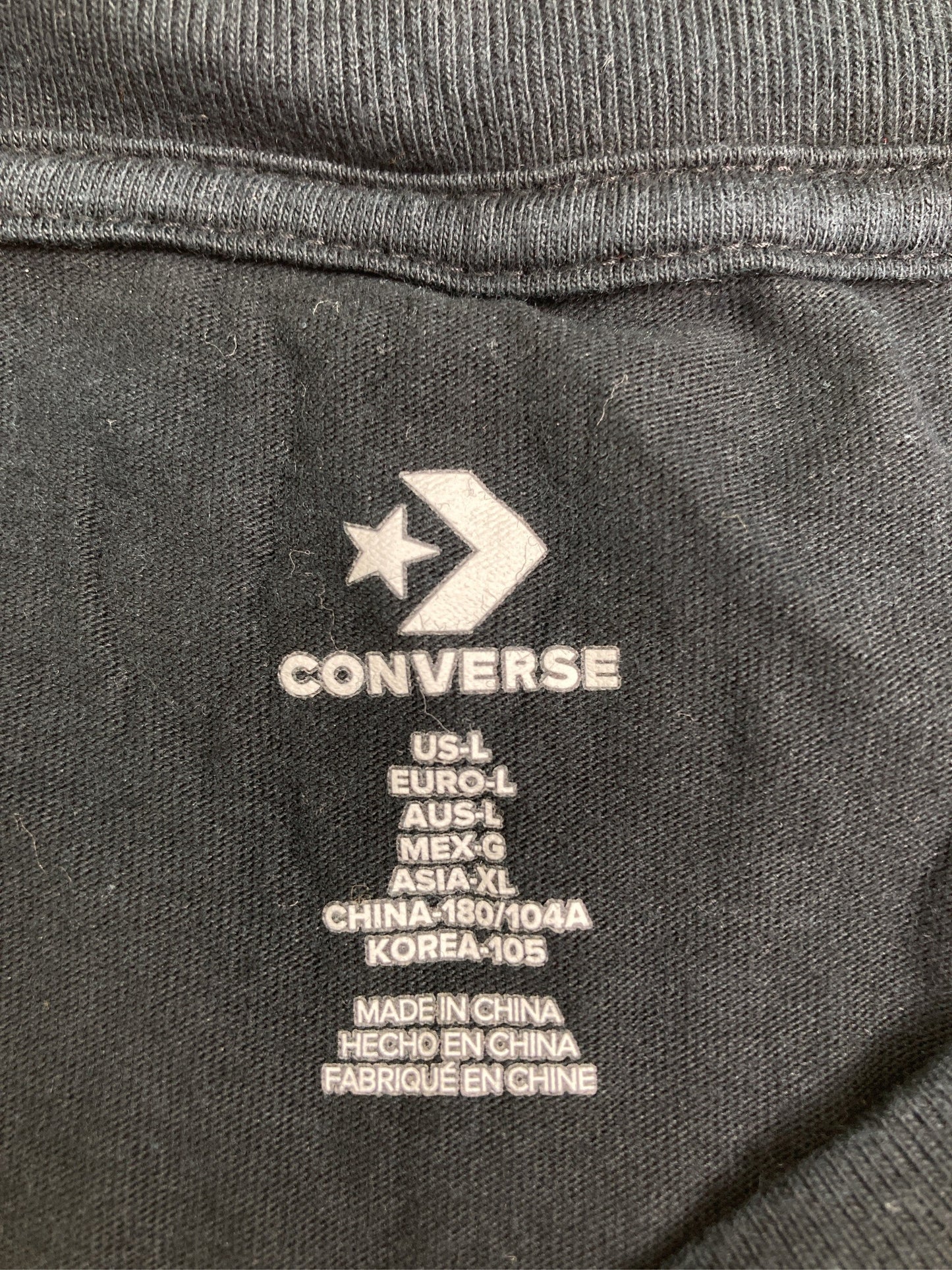 CONVERSE/コンバース/Tシャツ/カットソー/トップス/ブラック/XL