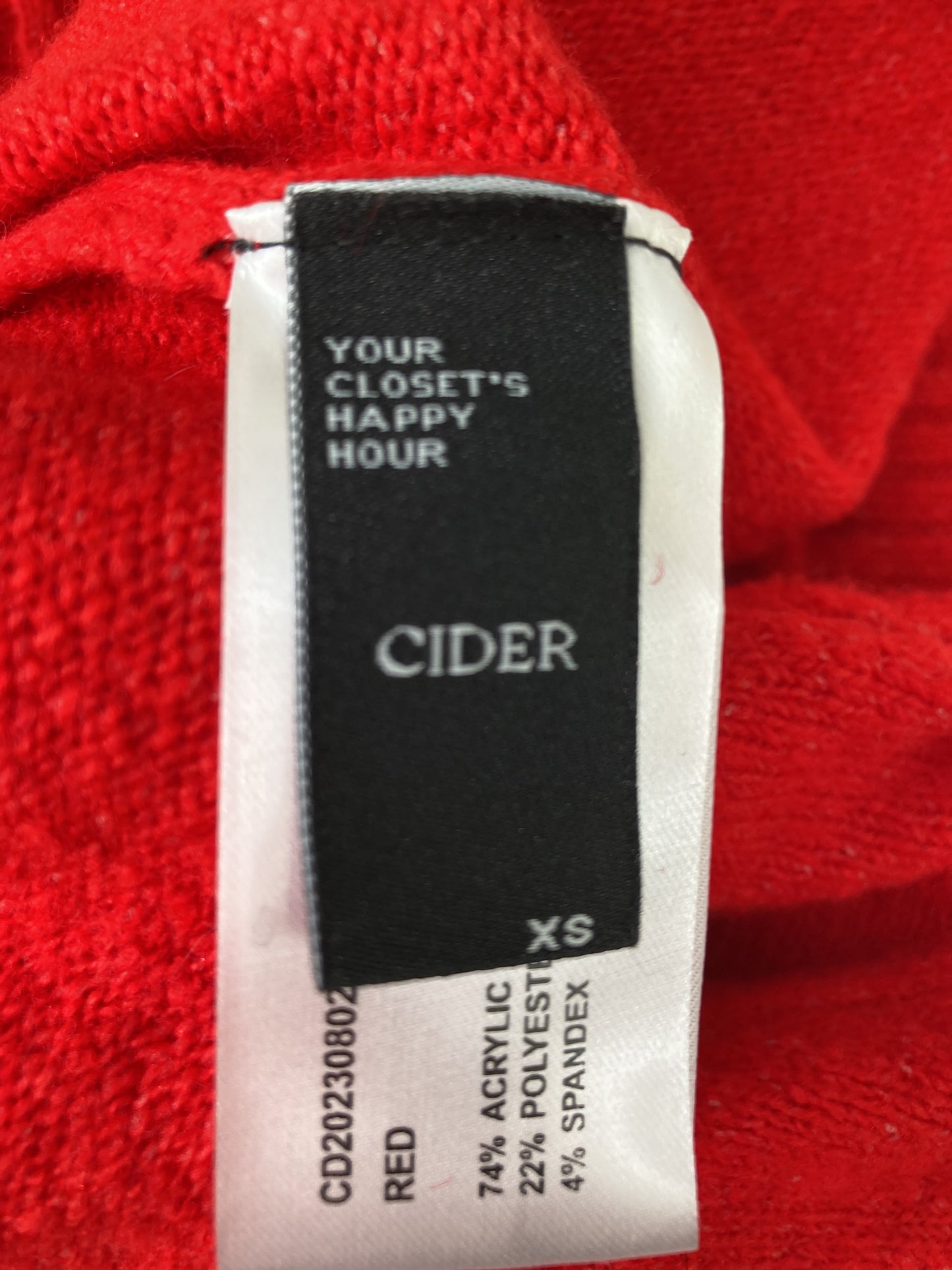 CIDER/サイダー/ニット/セーター/トップス/レッド/XS