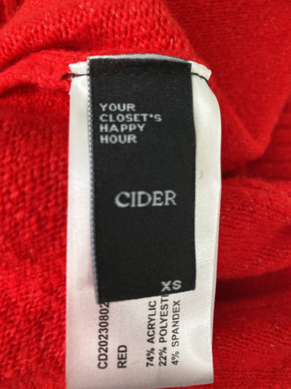 CIDER/サイダー/ニット/セーター/トップス/レッド/XS