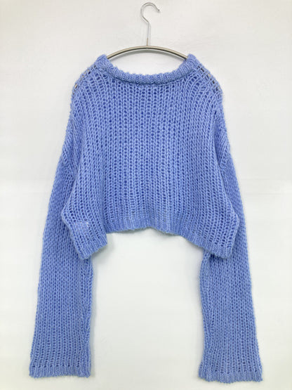 Adoon plain/アドーンプレーン/ニット/セーター/トップス/スカイブルー/F